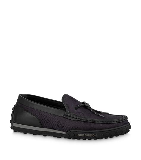 Mens Louis Vuitton black Racer Moccasins .